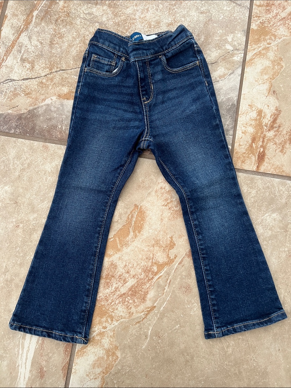 Old Navy Girls Dark Blue Stretch Bootcut Jeans